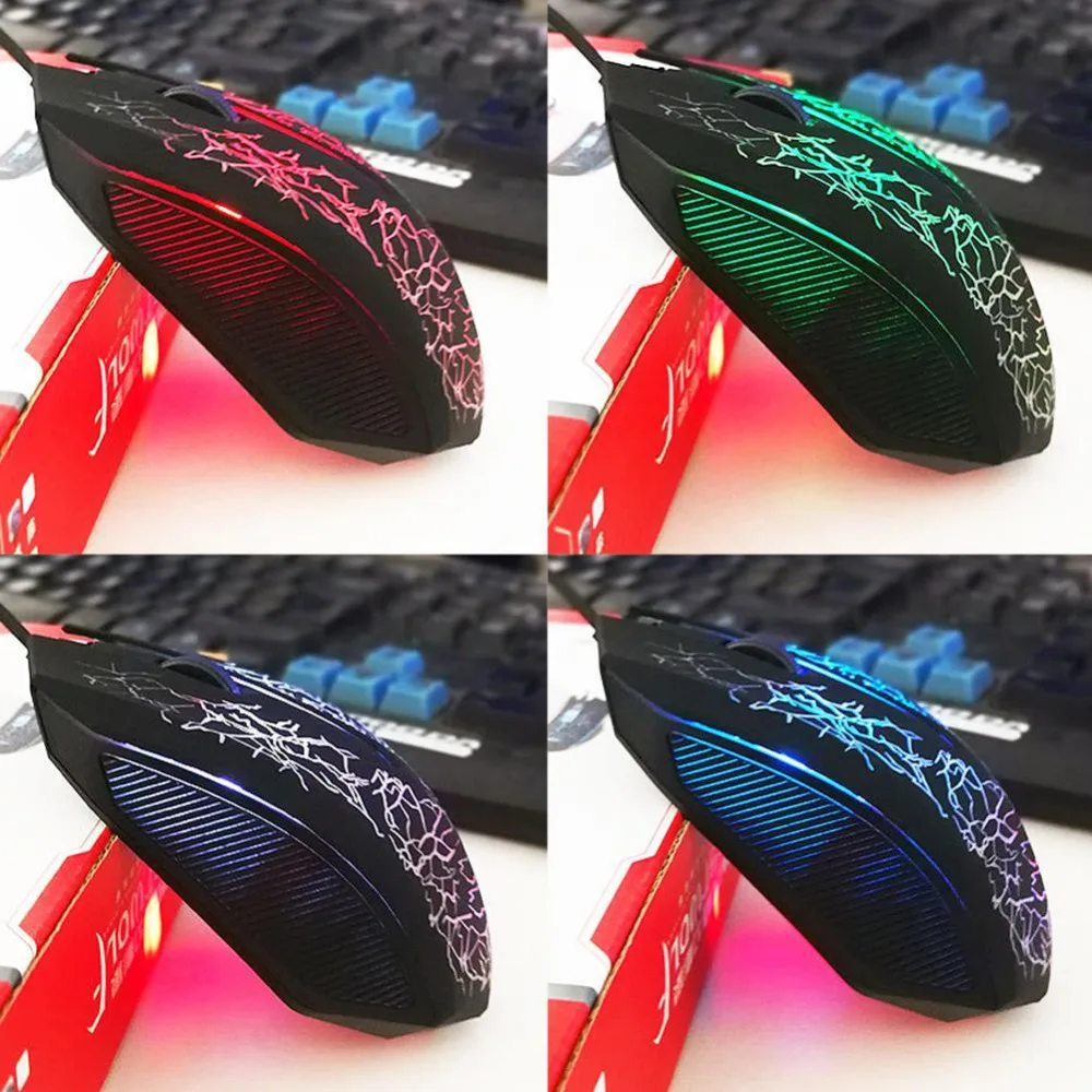 Новинка, USB Проводная игровая мышь, 3D светодиодный, оптическая, 7 кнопок, профессиональная геймерская компьютерная мышь для настольного компьютера, ноутбука, Регулируемая игровая мышь