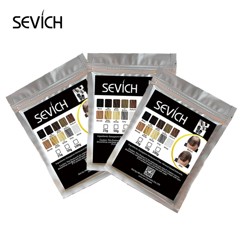 Sevich Beauty Hair Loss Treatment Concealer Hair Fiber Keratin Building Fibre Styling powder Refill 25g 10colors hair building powder hair building fibers