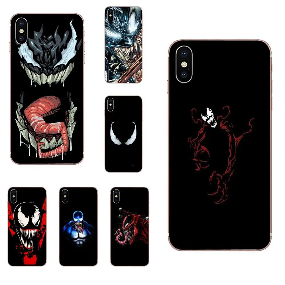 Прозрачный мягкий чехол для samsung Galaxy Note 5 8 9 S3 S4 S5 S6 S7 S8 S9 S10 5G mini Edge рlus Lite Venom Marvel |