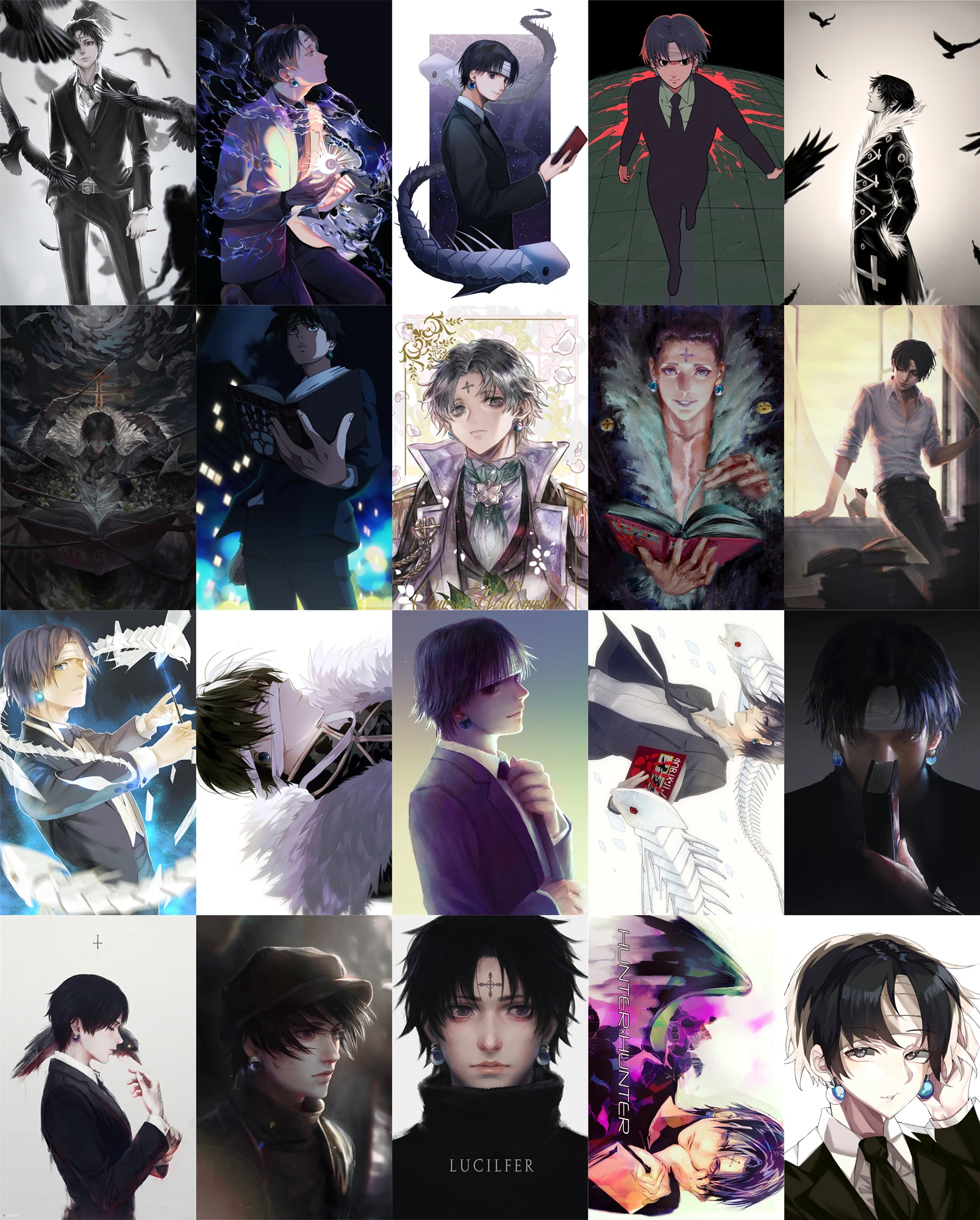 20pcs one Set Hunter x Hunter Chrollo Lucifer Anime Manga Card Paster IC Card  Stickers A055|Wall Stickers| - AliExpress