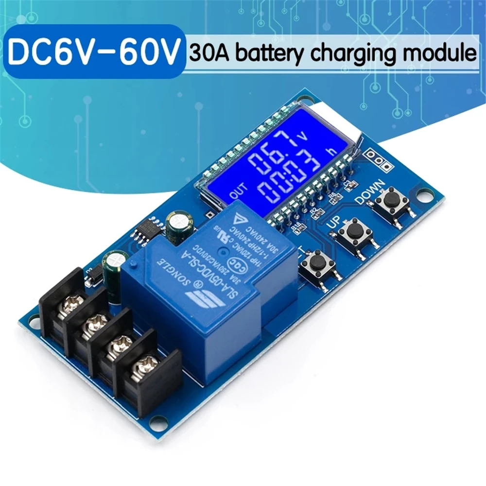 6-60v 30A 10A Lead-acid Solar Battery Charge Controller Protection Board charger Time switch 12v 24v 36v 48v battery capacity |