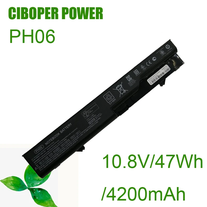 CP настоящая аккумуляторная батарея для ноутбука PH06 10 8 V/47WH PH09 4320t 620 425 625 ProBook 4320s 4321S