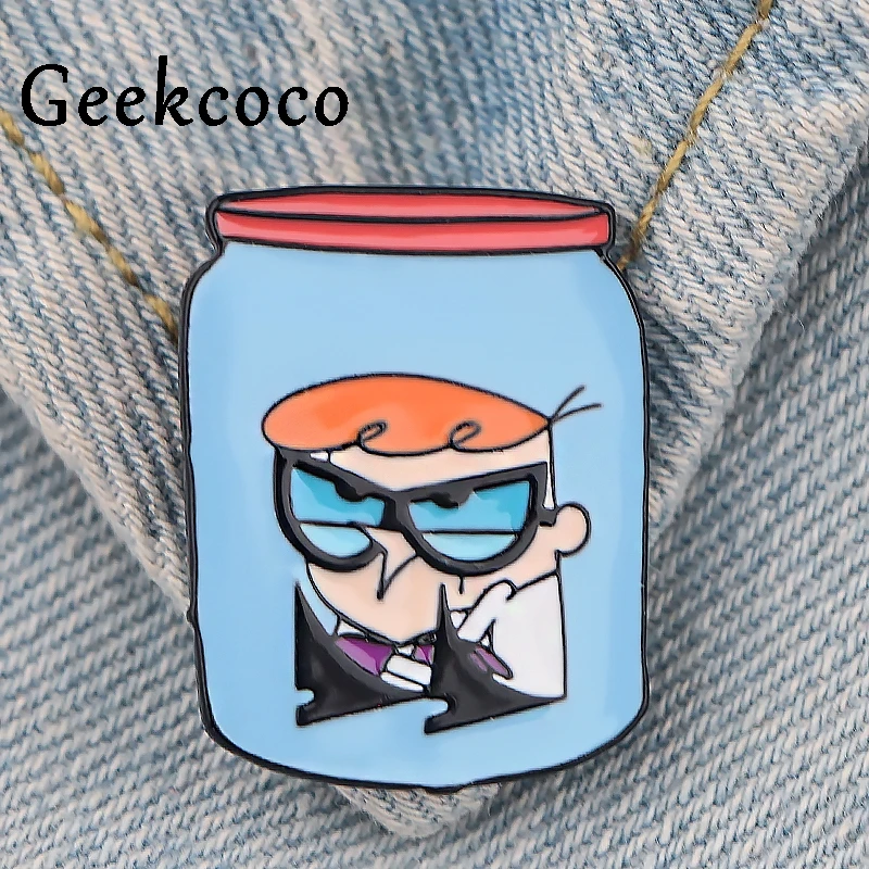 Забавный мультфильм Dexter's Lab брошь, эмалированные булавки, джинсовые куртки, нагрудные булавки для сумки, бейджи, ювелирные изделия для женщин и мужчин, коллекция подарков J0694