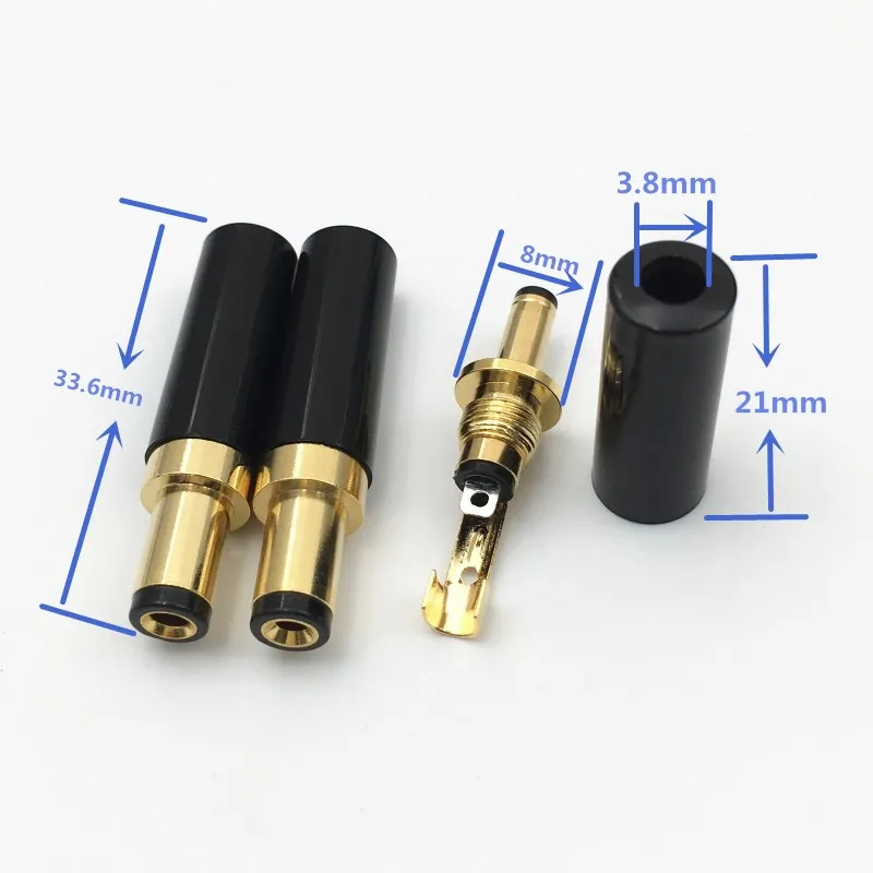 1/2/5 Pz Placcato Oro Spina Di Alimentazione DC Connettore 5.5x2 - Foto 6