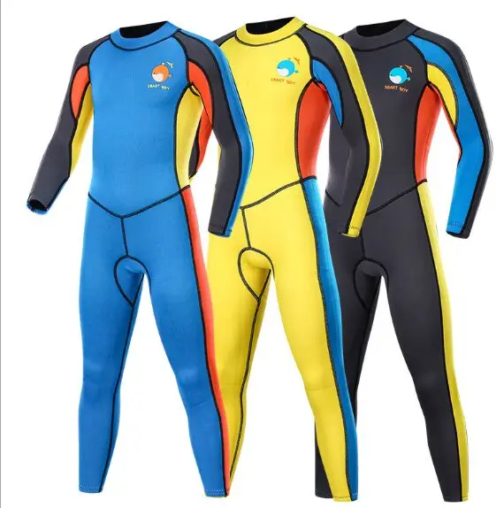 Детский слитный купальник SBART теплый купальный костюм из 2 мм толстого материала