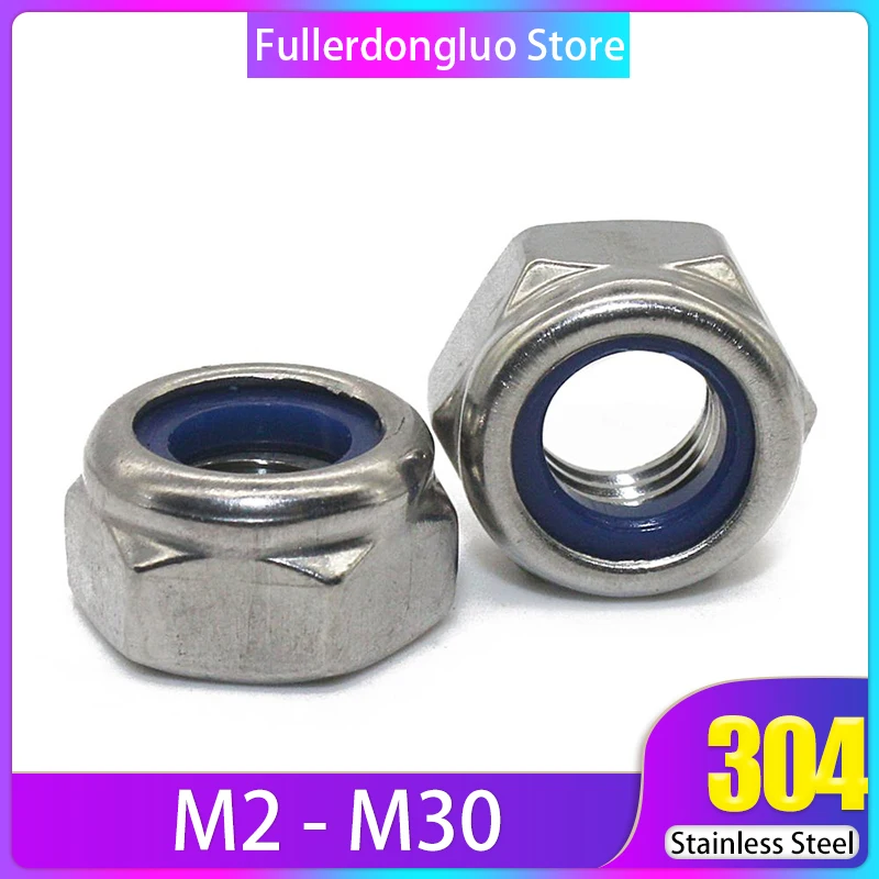 

Nylon Nut M2 M2.5 M3 M4 M5 M6 M8 M10 M12 M14 M16 M18 M20 M24 M30 Insert Lock Nuts Stainless Steel Furniture Hex Nuts