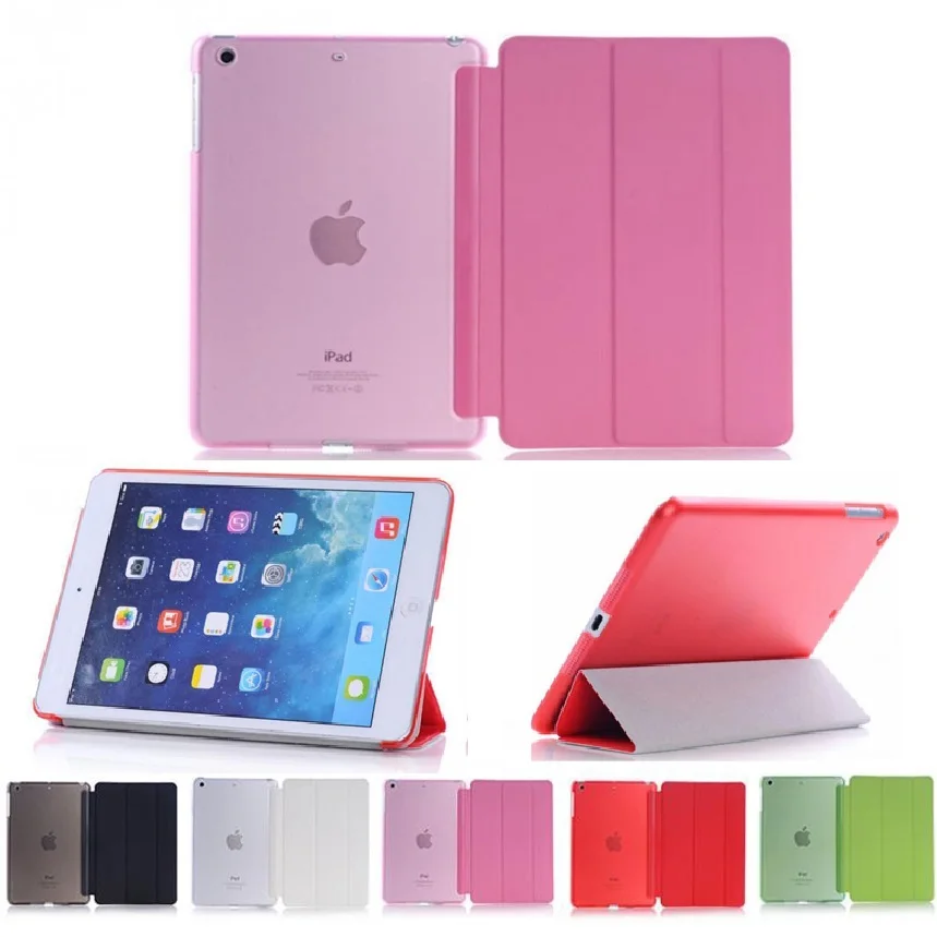 Coque Magro para Ipad ar ar Ipad Mini Mini 123 Case da Aleta para Ipad 6th 9.7 2023 2023 Suporte de Pvc Transparente Capa