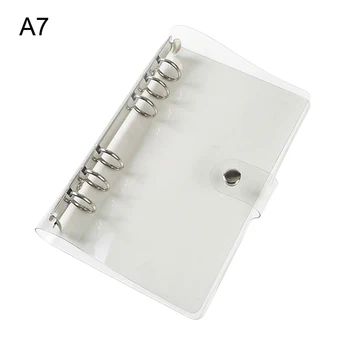 

Transparent Color Plastic Clip File Folder A7 Notebook Loose Leaf Ring Binder Planner Agenda School Office Supplies Student Gift