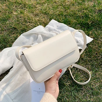

Simple PU Leather Crossbody Bags For Women 2020 Solid Color Shoulder Messenger Handbags Female Cross Body Travel Bag