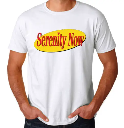Serenity Now забавная комедия Seinfeld ТВ Sitcom Новая мужская белая футболка Costanza | Мужская