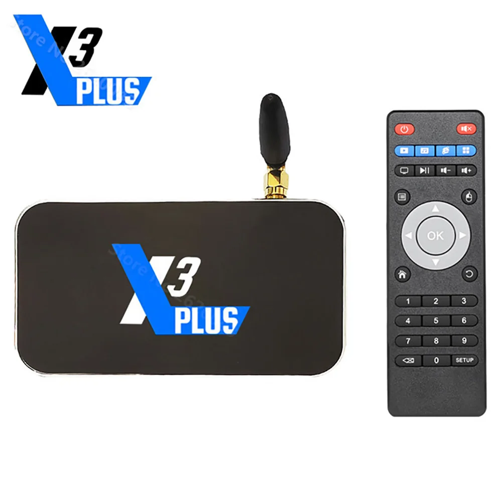 ТВ приставка UGOOS X3 Plus Amlogic S905X3 DDR4 4 Гб ОЗУ 64 ПЗУ 2 4G + 1 Wi Fi 1000 м Bluetooth 4K медиаплеер Android 9