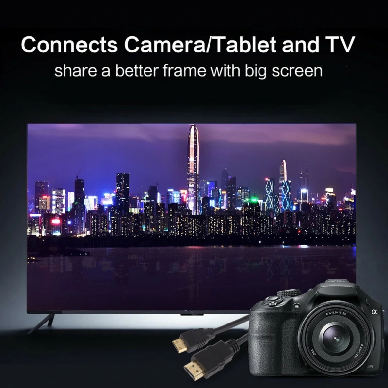 New High Speed HDMI to Mini HDMI Cable Cpnverter Adapter 1080p 3D for HD TV DVD Camera 1m 1.5m 3m 5m