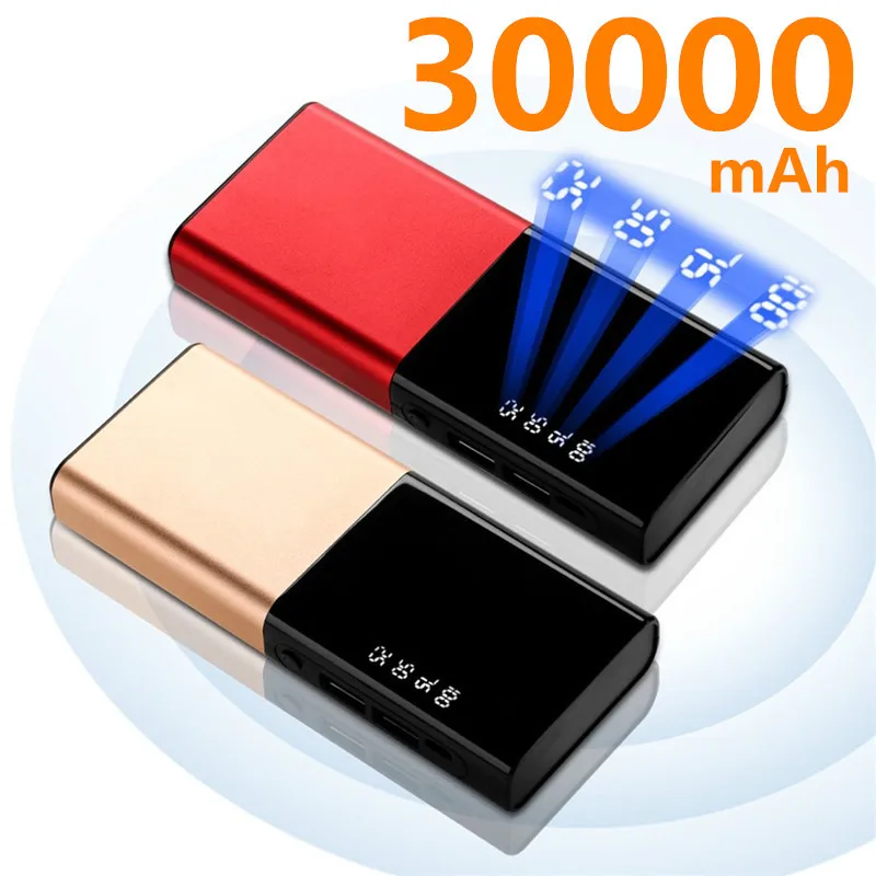 Быстрая зарядка 30000 мАч Внешний аккумулятор для IPhone внешний портативное зарядное