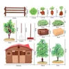 Realistic Lifelike Farm and House Model Craftsmanship House Animal Figures Playset Home Decor 5