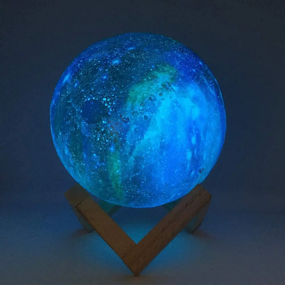 Details about   ZK20 3D Printed Moon Lamp Galaxy Moon Night Light 16 color change 10cm 