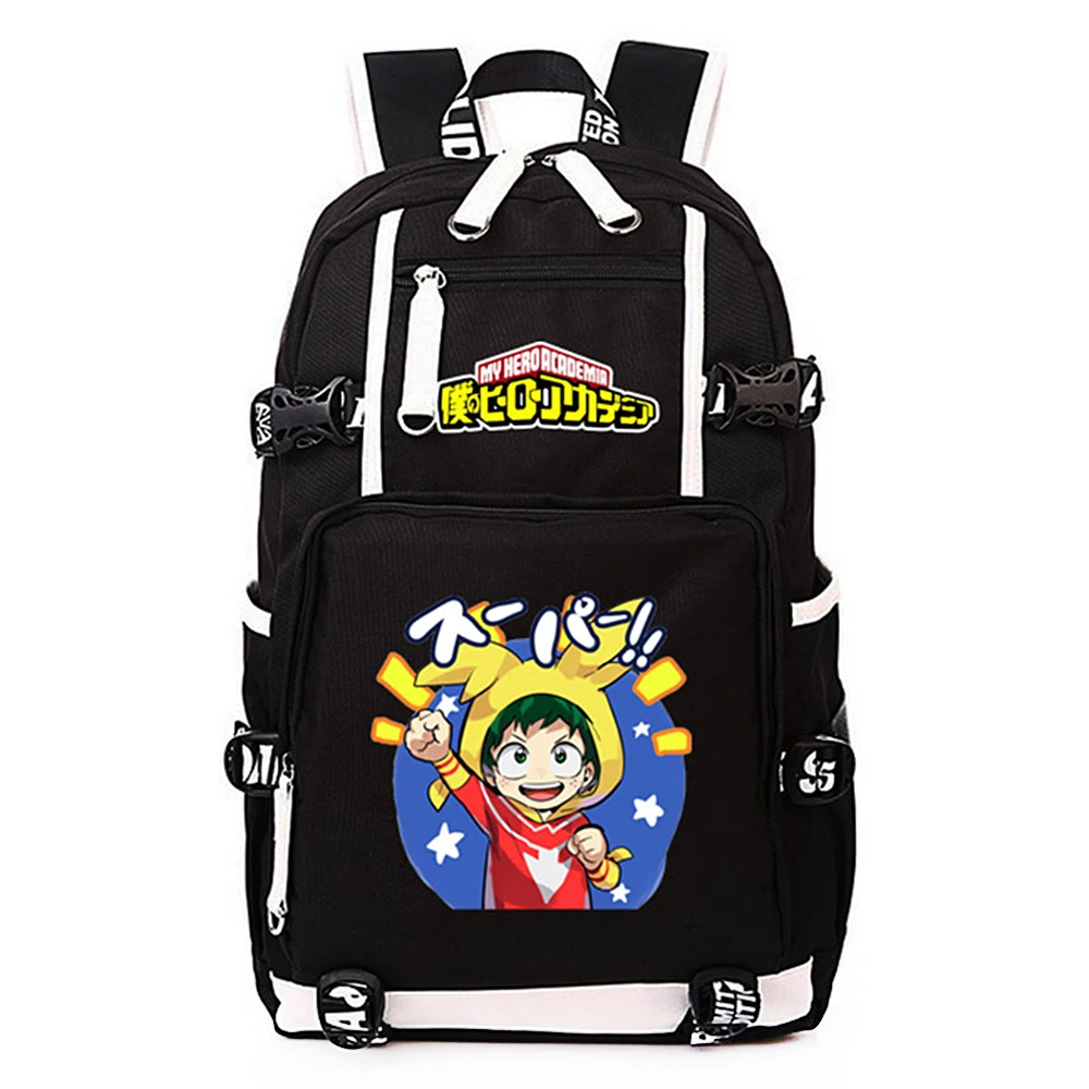 Школьный ранец с аниме рисунком My Hero Academia сумка Mochilas холщовая дорожная рюкзак для