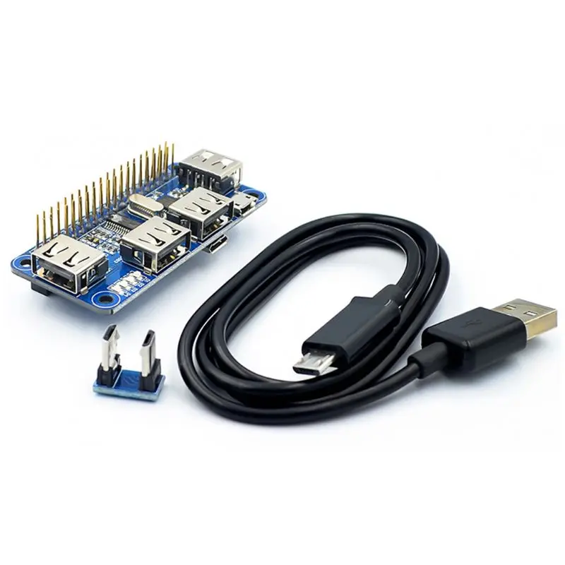 1 комплект usb-хаб Плата расширения макетная плата для Raspberry Zero/Zero W/3B+ комплект