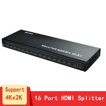 1x16 HDMI Сплиттер 4K x 2K 3D Full HD1080P адаптер HDMI Женский соединительный узел для HDTV компьютерного видео проекта