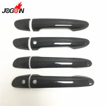 

Carbon color Door Handle Cover Trim Smart keyhole For Mazda CX-5 CX-9 CX5 CX9 2017 2018