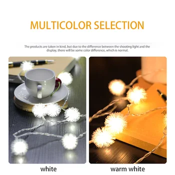 

20 Snow Balls Snowball Multicolor LED String Snow Flakes Lights Battery Party Xmas Wedding Birthday Party Decoration Lightings