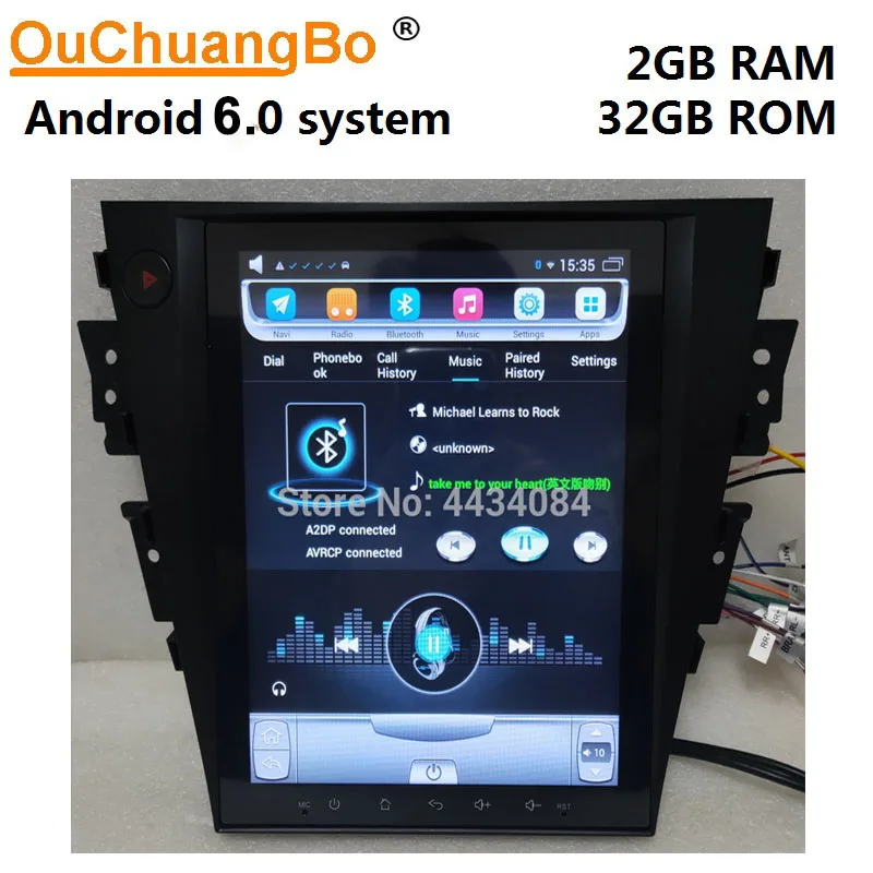 Ouchuangbo Tesla style 9 7 дюймовые автомобильные стереосистемы GPS Радио сенсорный экран для