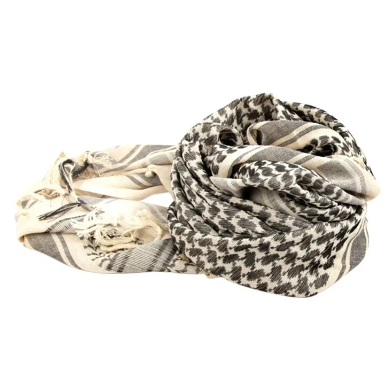 Мужской шарф в стиле милитари, тактическая пустынная Арабская Куфия, шарф, камуфляжный головной шарф, Женский арабский хлопковый плотный шарф для пейнтбола