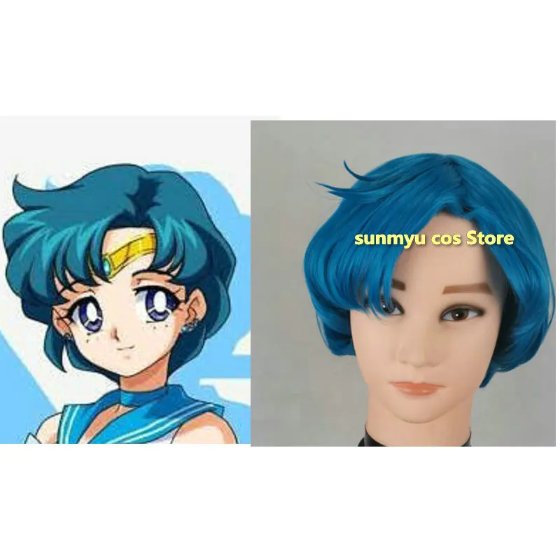 Sailor Mercury Ami Mizuno Parrucca Cosplay Hair