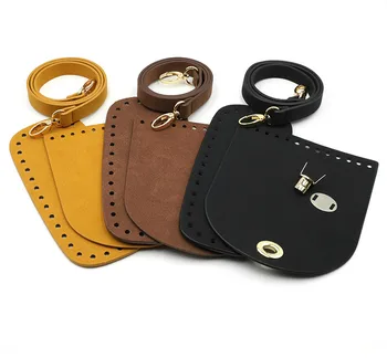 

Black/Brown/Yellow color 5pcs/set PU Parts for DIY Shoulder Bucket Bag Handbag Accessories Sewing