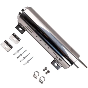 

Top 3" X 10" 32 OZ Radiator Coolant Over Flow Puke Tank Catch Can Stainless Steel