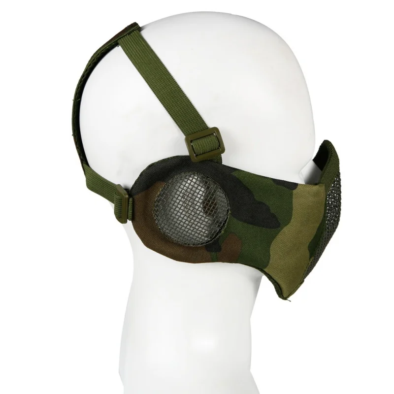 Half Mask Low Carbon Steel 1000D Nylon Adjustable Folding Portable Mouth Protection Mask