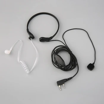 

New 2 Wire Air Tube Laryngeal Shock Earphone Headset Earpiece for Kenwood Radios K Type Plug