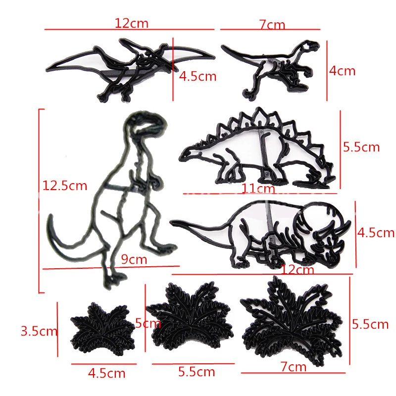 8PcsSet Dinosaur Theme Biscuits Cutter Mould Fondant Cake Decorating Tool Sugar Cookie Biscuit Cutter Baking Pastry Mold Tools 6