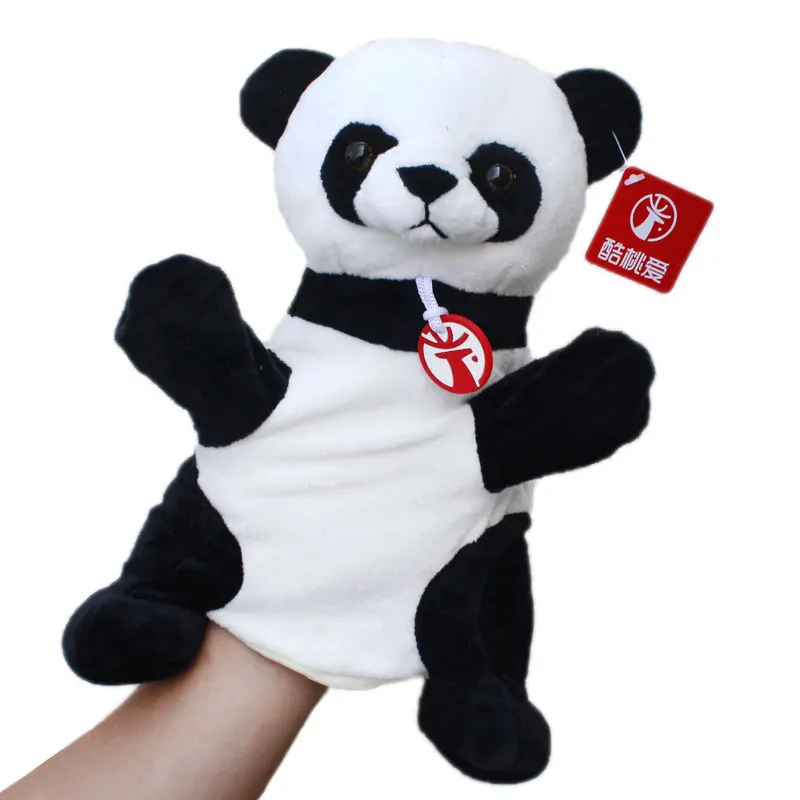 30cm dinosaur plush hand puppets children soft toy elephant Lione monkey shape story simulate play dolls gift for child - Цвет: 10