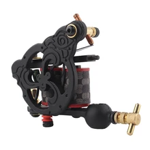 Ручной работы черное литье из углеродистой стали тату машина высокого качества катушки татуировки машина для лайнера шейдера тела Арт прибор для тату