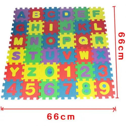 MultiColor 36 шт. Детские буквы цифры паззл ползающий Поролоновый коврик ковер обучающая игрушка подарок для детей Новинка - Цвет: MultiColor