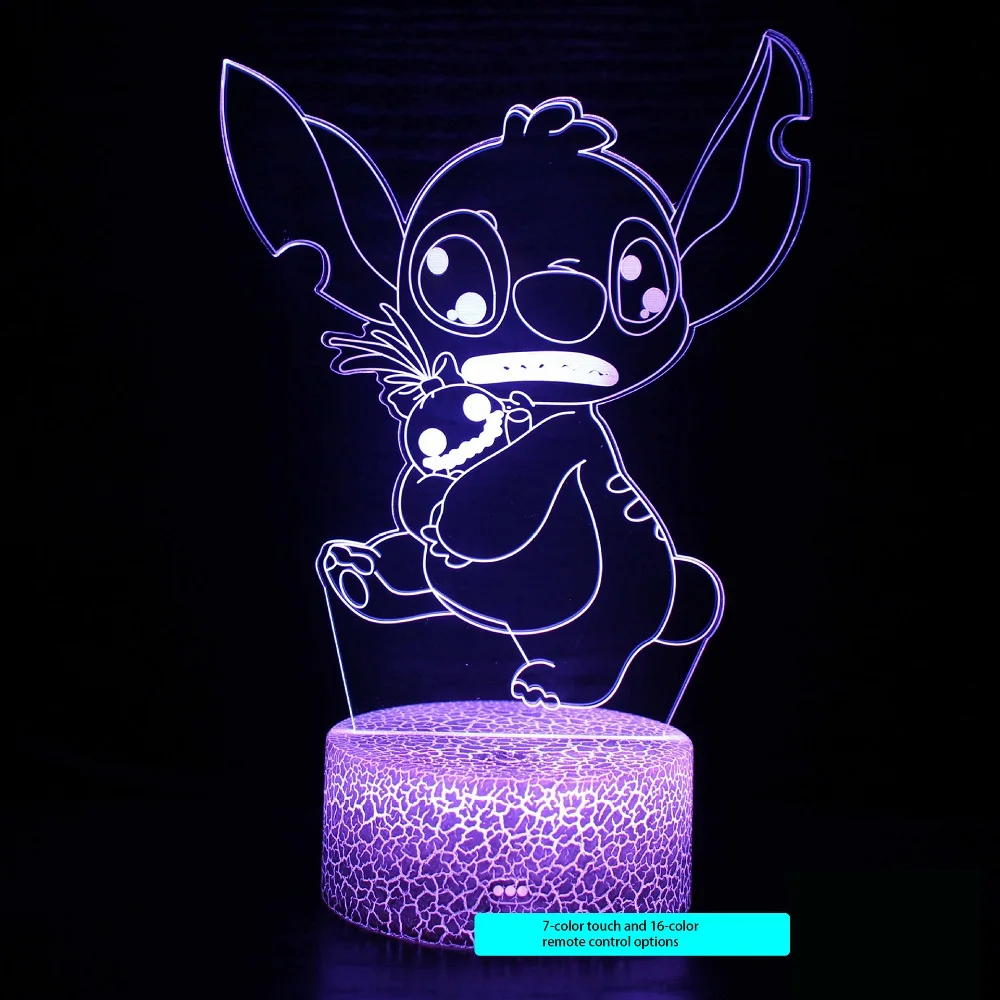 DISNEY led light Star Baby Stitch USB Creative Colorful Touch Remote Control 3D Desk Lamp LED Night Light children birthday gift led night light