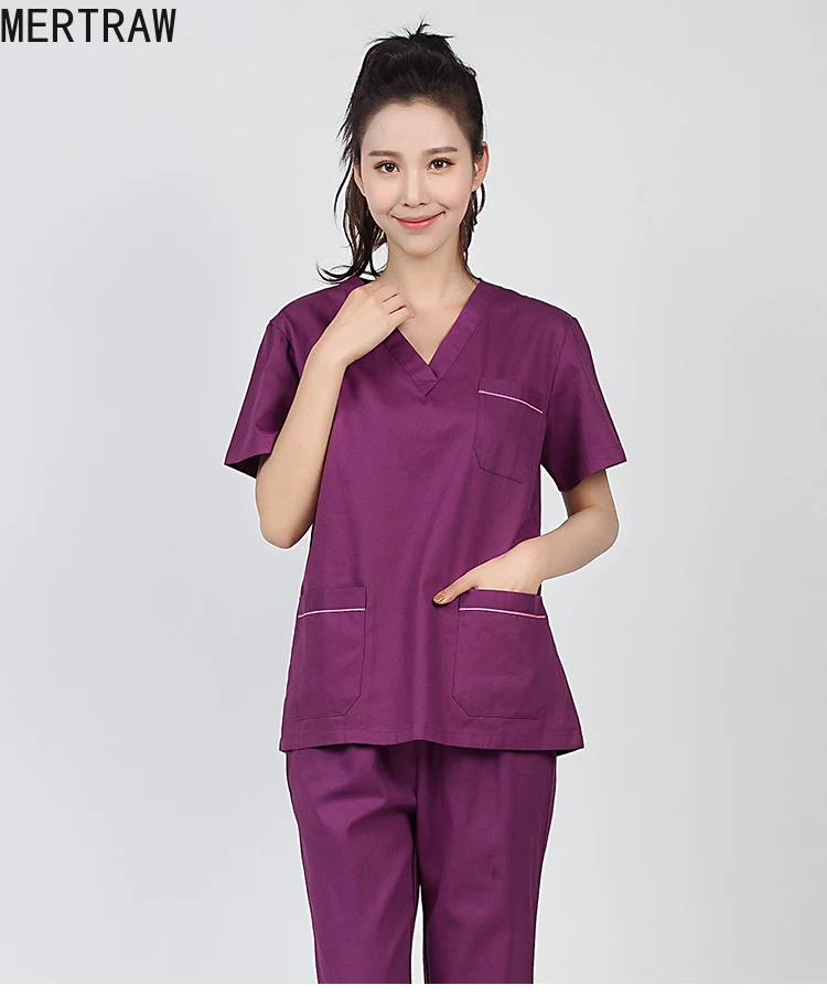 Hospital Doctor Surgery Male Ladies Cotton Medical Uniform Nursing Service Spa Surgery Clothes Korean Hand Sanitizer Short