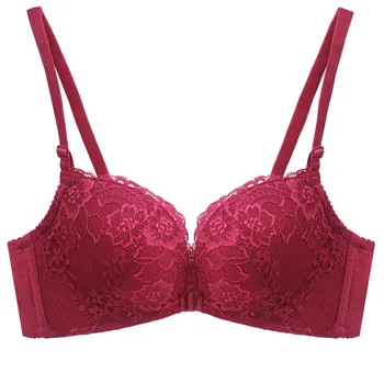 bra panty sets Female front buckle gathered sexy lace bra set underwear sexy lace bra push up seamless bra underwear set