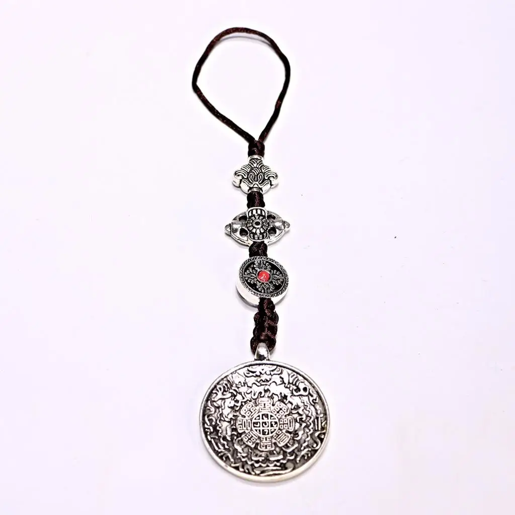Tibetan Shamans Eight-Trigrams Copper Mirror for Home Office Good Luck L