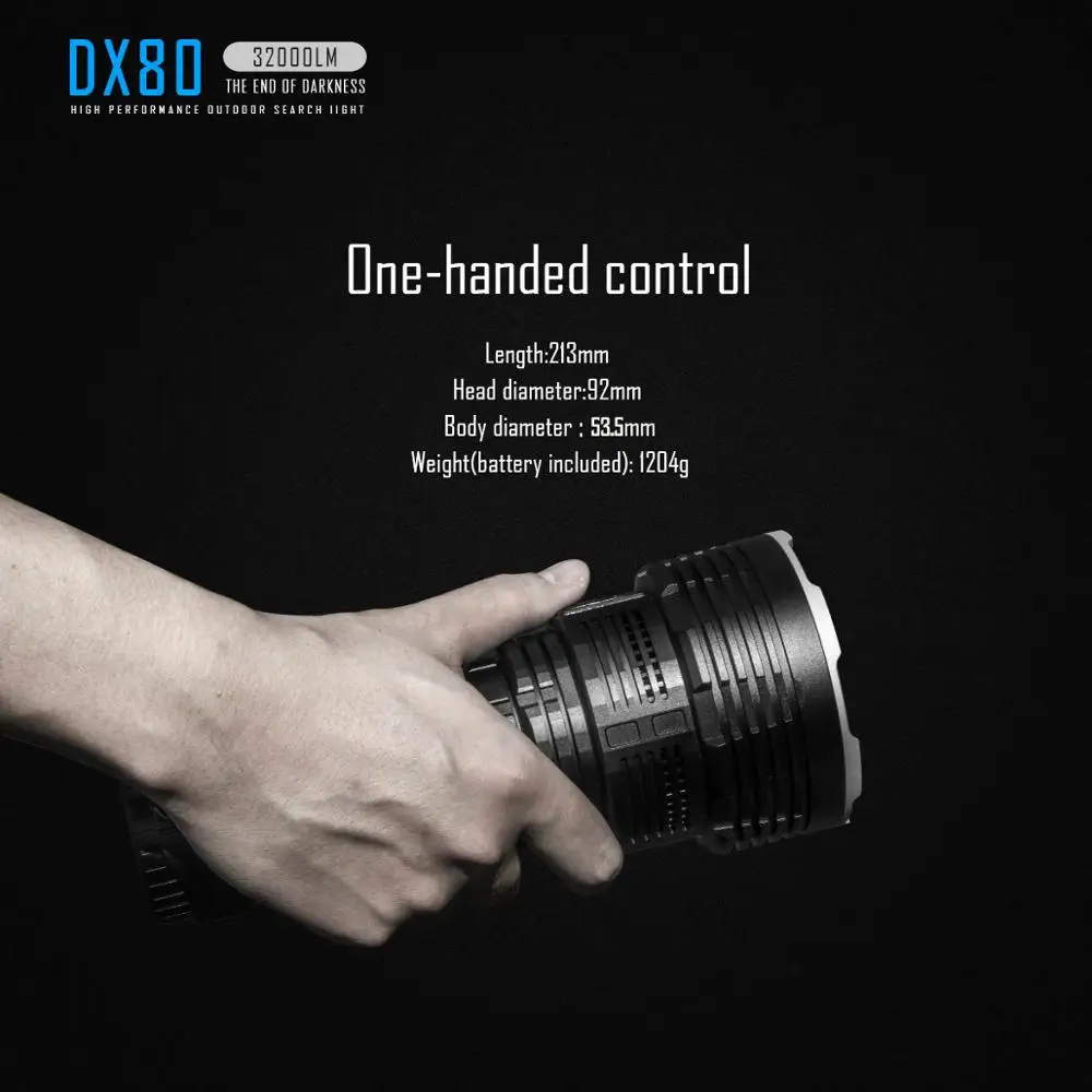 Взрывной IMALENT DX80 Cree XHP70 светодиодный фонарик 32000 люменов 806 м usb интерфейс зарядки фонарик для поиска