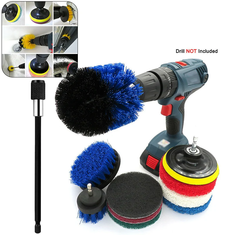

Home & Garden Drill Brushes Scrubbing Pads Connecting Rod Polishing Plate Set