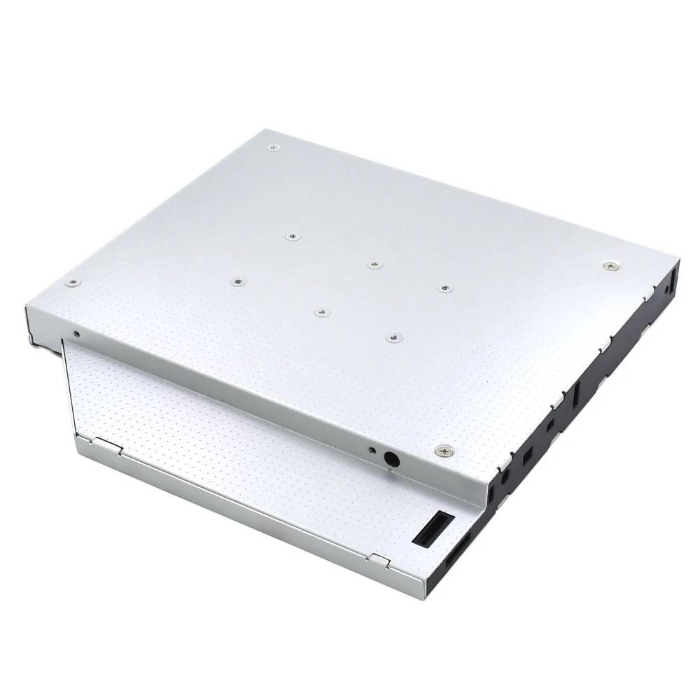 TISHRIC HDD 캐디 Msata SSD, SATA 2 차 캐디 SSD, 하드 디스크 드라이브 어댑터 케이스 박스, 노트북 CD-ROM DVD-ROM 광학 베이, 12.7mm