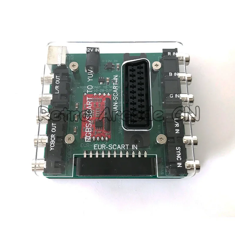 

2021 new Video Converter SCART (JAP) e SCART (EUR) A YCBCR PCB SCATOLA di Conversione per MD / SS / DC / PS/ SFC console