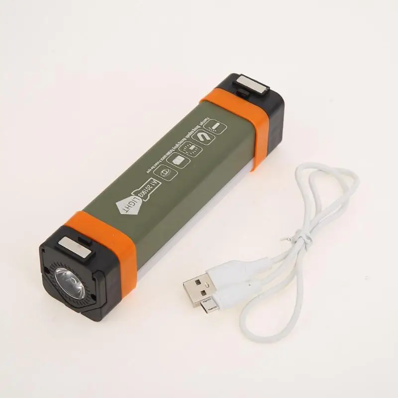 USB Перезаряжаемый светодиодный светильник для лагеря, водонепроницаемый светильник-вспышка, подвесная магнитная лампа