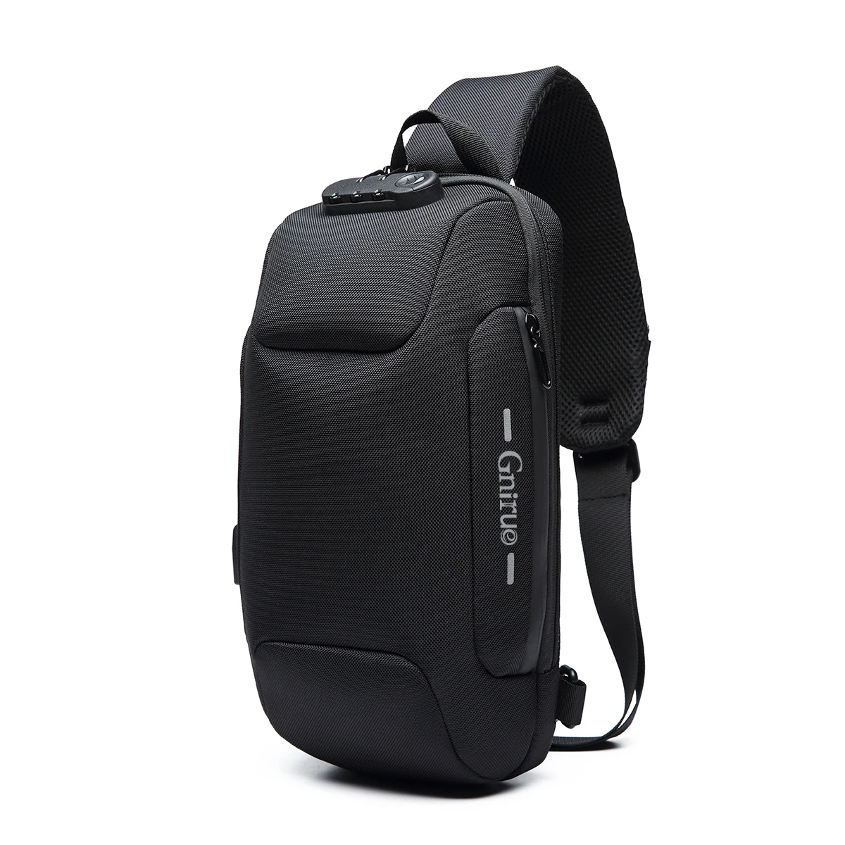 

Sling Bag with USB Charging Port Crossbody Anti-Theft Lock Waterproof Chest Bag