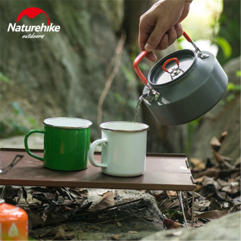 Naturehike 1100 мл 1600 мини уличная посуда для кемпинга портативный чайник воды пикника