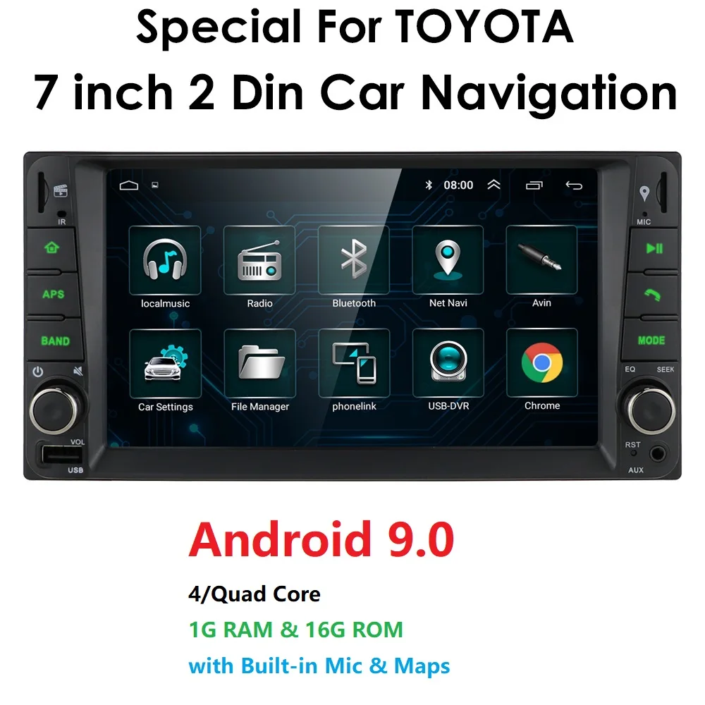 Автомобильный Android 9,0 мультимедиа для toyota corolla 2 Din Универсальное автомобильное радио с навигацией Bluetooth Wifi автомобильный стерео gps плеер Автомобильный Android 9,0 мультимедиа для toyota corolla 2 Din Универсальное автомобильное радио с навигацией Bluetooth Wifi автомобильный стерео gps плеер