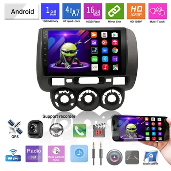 

Android 9.1 2.5D Car DVD Player GPS Navigation Multimedia for Honda Fit Jazz City Right Hand Drive RHD Radio 2004-2007
