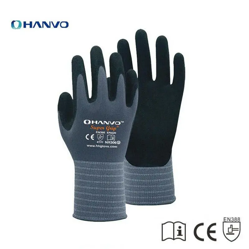 Nitrile Safety Coating Work Gloves Palm Coated Mechanic Working NX506 | Безопасность и защита