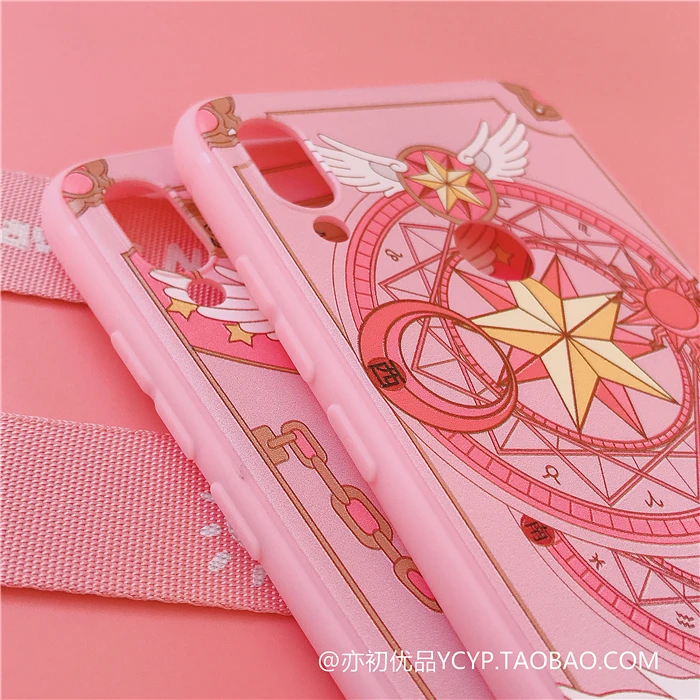 Чехол для Redmi note 8 pro Cardcaptor Sakura+ пленка для экрана из закаленного стекла для Xiaomi Redmi note 7 7pro Redmi K20 K20 pro Чехол+ ремешки